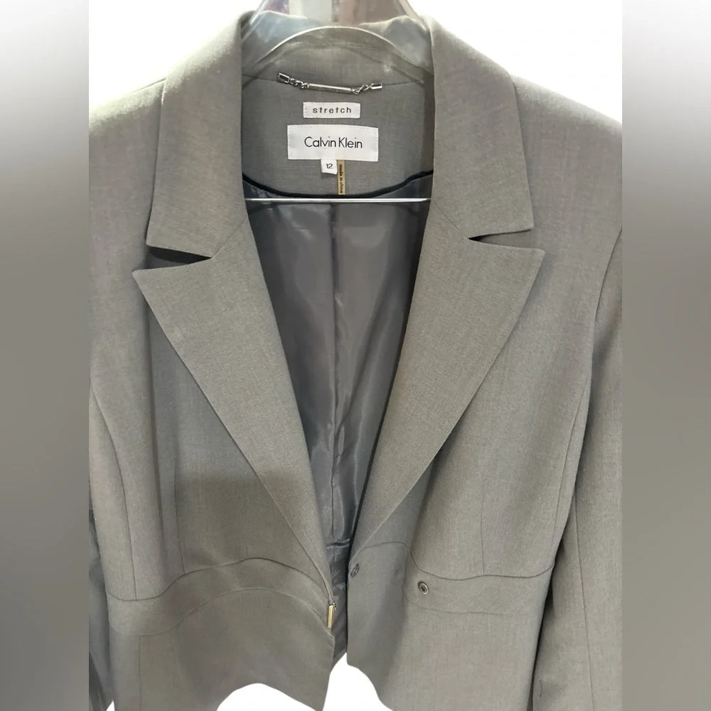 Calvin Klein Gray Blazer Professional Suit Jacket - Picture 4 of 4